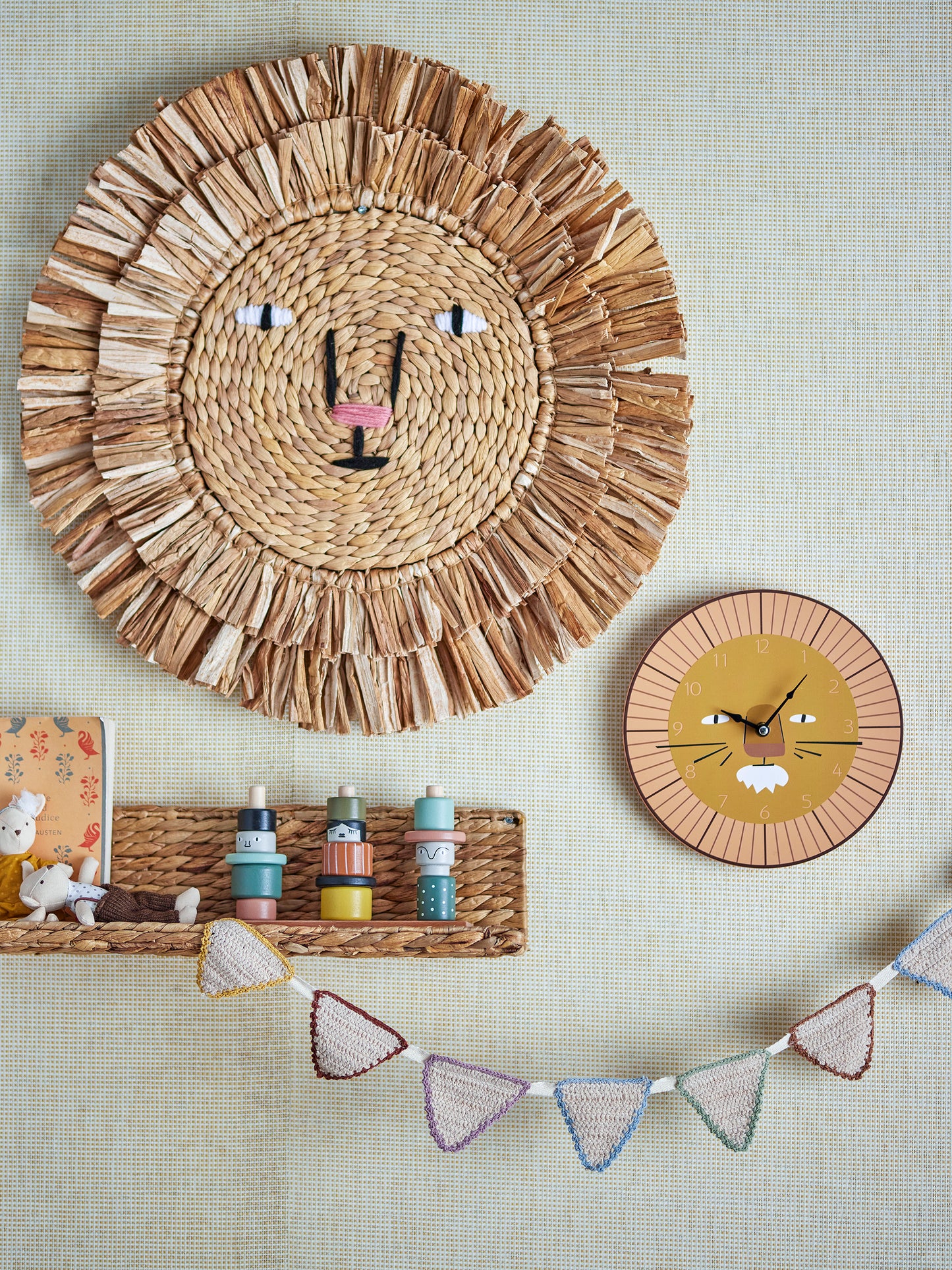 Harrison Wall Clock, Brown, MDF