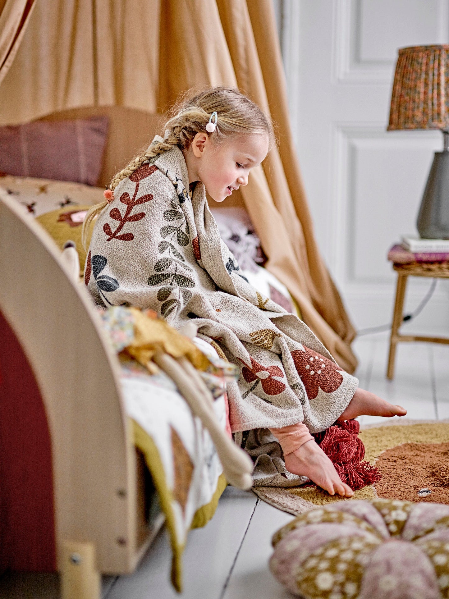 Bryn Throw, Brown, Recycled Cotton