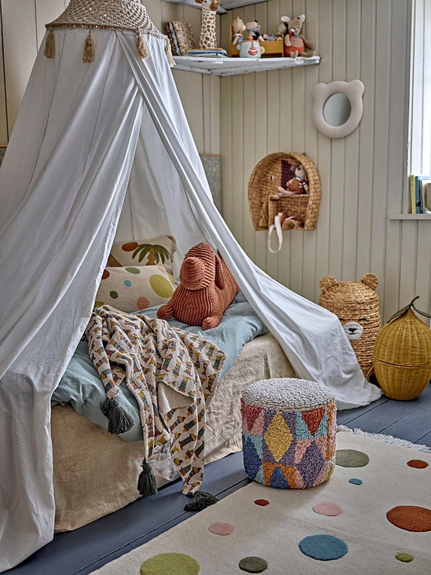 Charlie Throw, Brown, Recycled Cotton