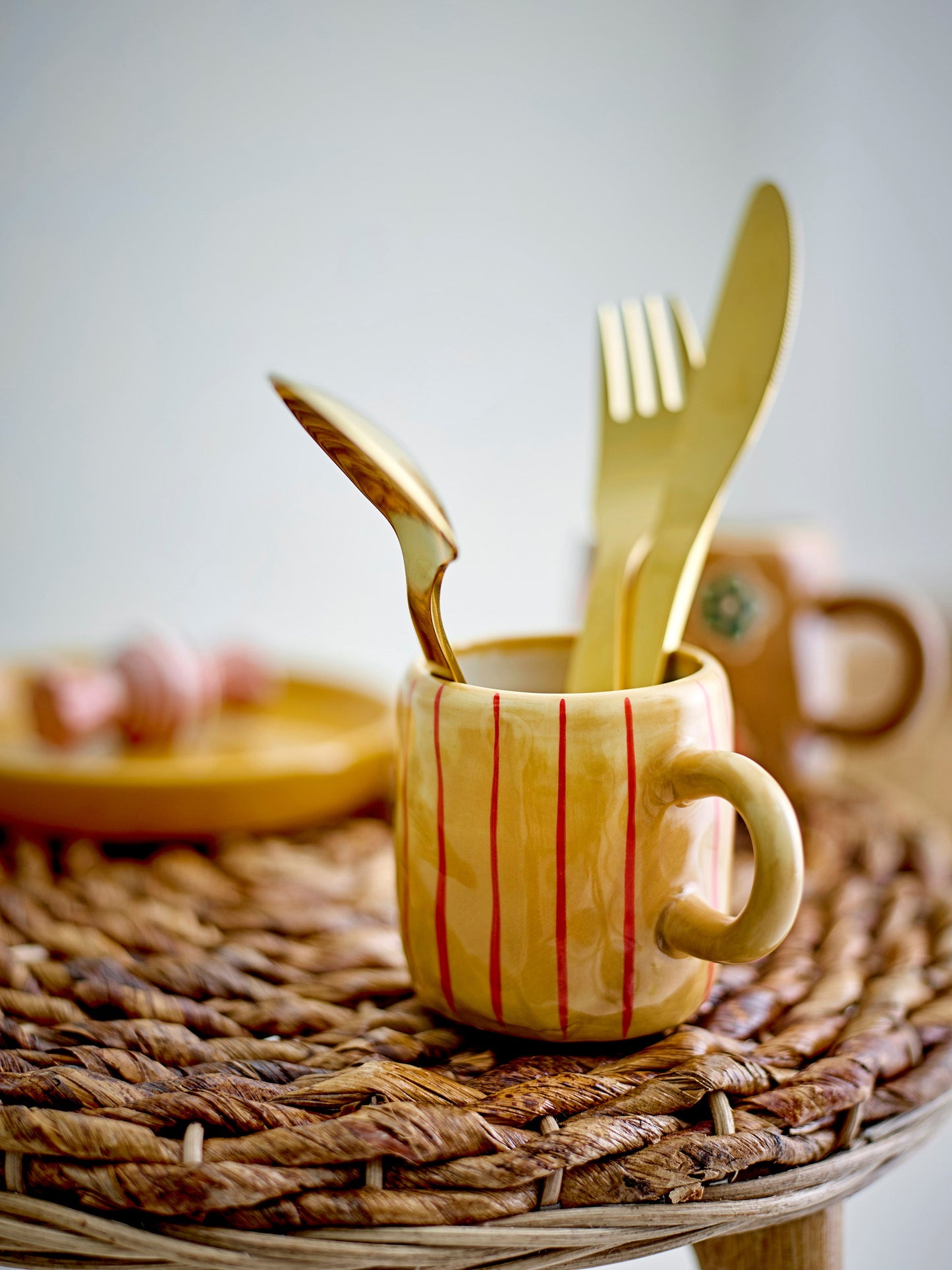Kittie Tableware Set, Brown, Stoneware
