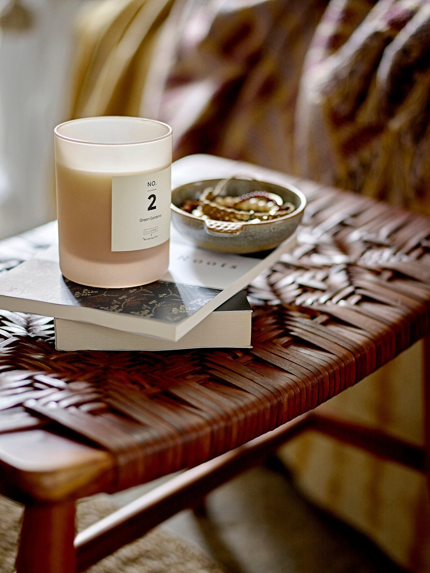 NO.2-Green Gardenia Scent Candle, Rose, Wax