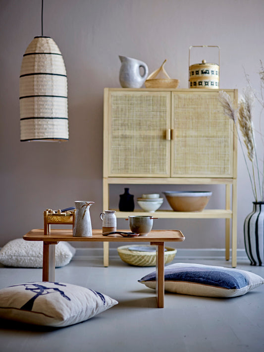 Nian Basket w/Lid, Black, Seagrass