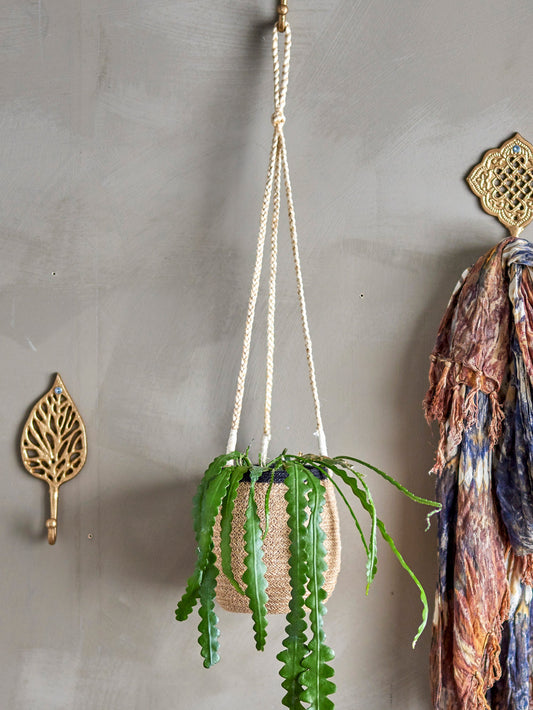 Poline Flowerpot, Hanging, Nature, Jute