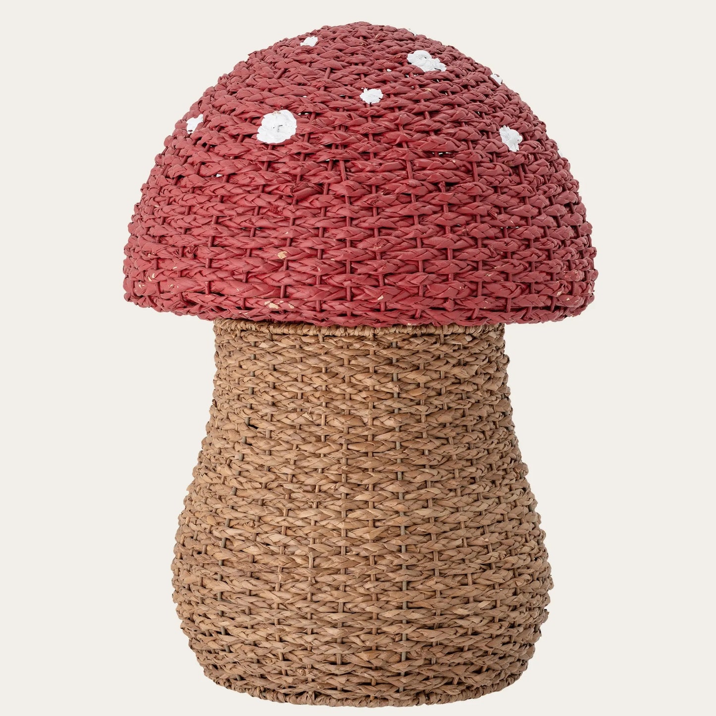 Corintha Basket w/Lid, Red, Seagrass