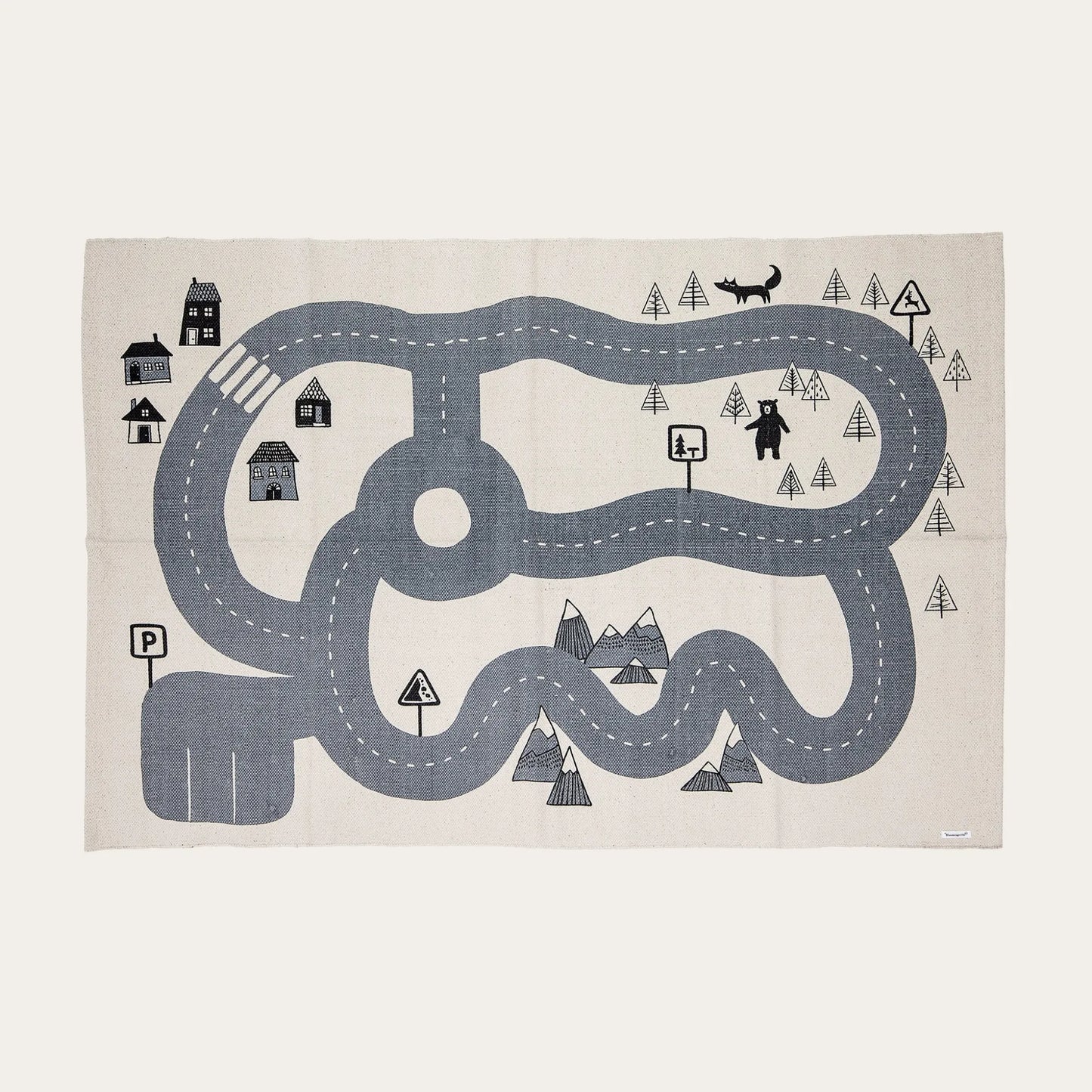 Dennis Rug, Grey, Cotton