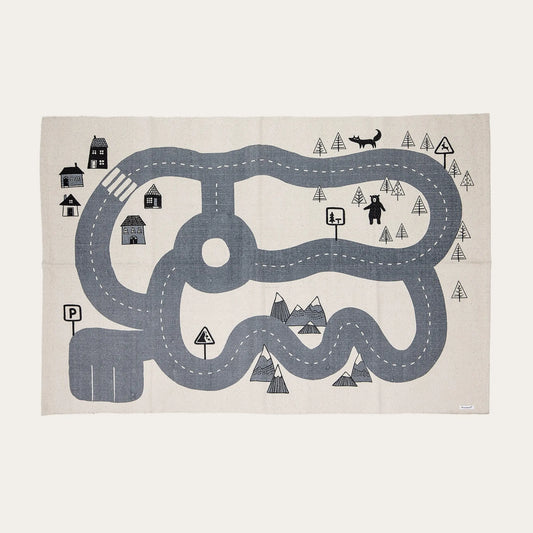 Dennis Rug, Grey, Cotton
