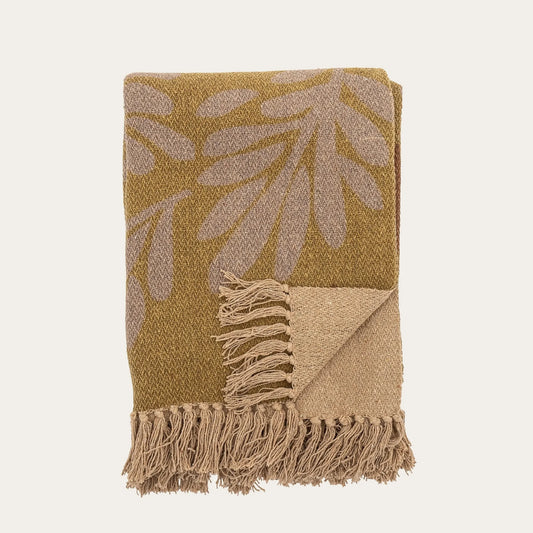 Lark Throw, Yellow, Recycled Cotton