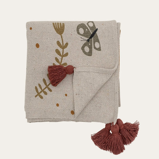 Bryn Throw, Brown, Recycled Cotton