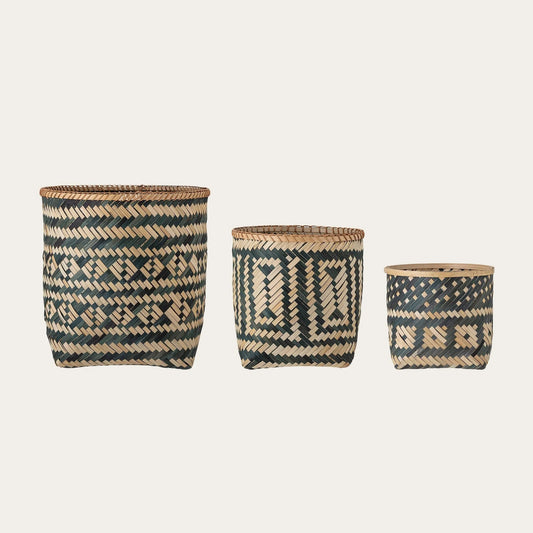Jomo Basket, Black, Bamboo