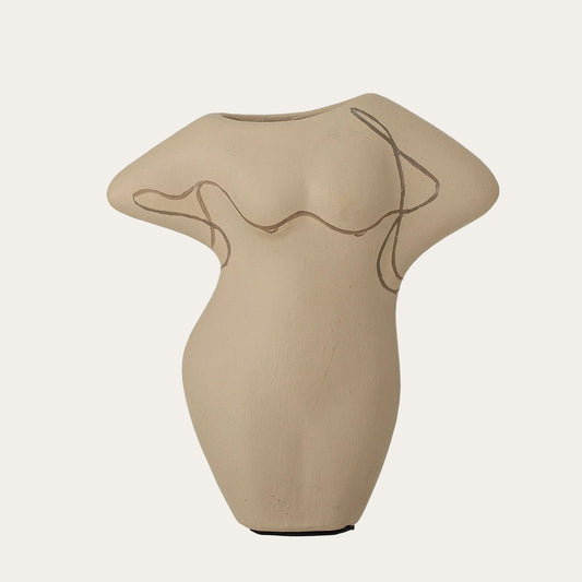 Lulu Deco Vase, Nature, Terracotta