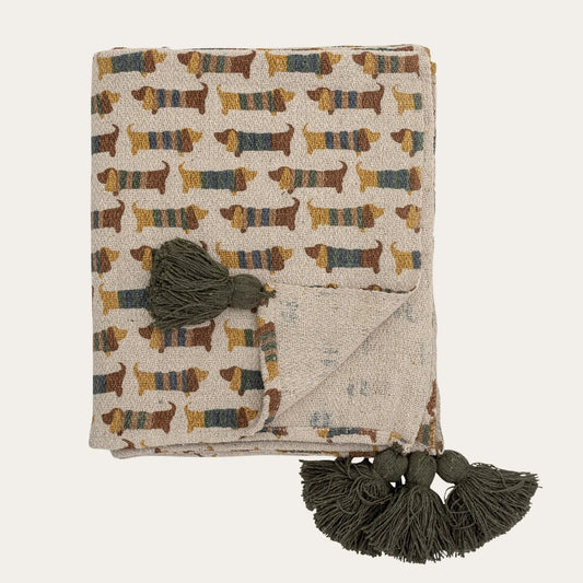 Charlie Throw, Brown, Recycled Cotton