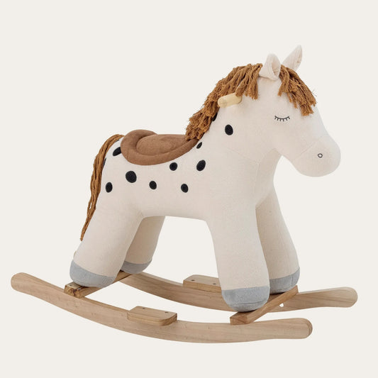 Merlen Rocking Toy, Horse, White, Polyester