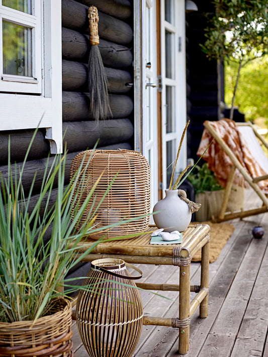 Nei Lantern w/Glass, Nature, Rattan