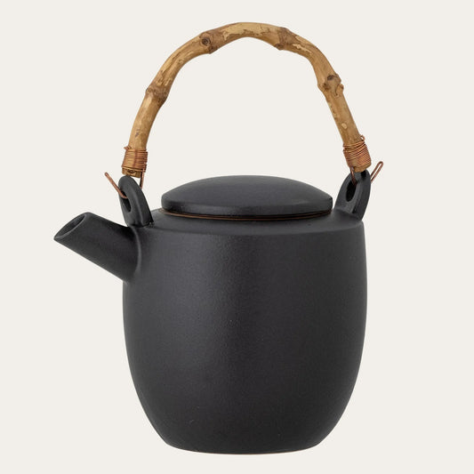 Joanna Teapot, Black, Stoneware
