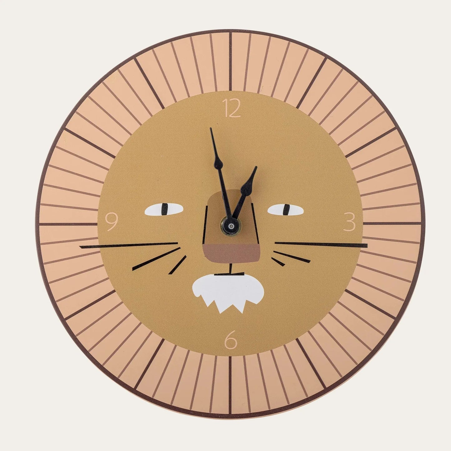 Harrison Wall Clock, Brown, MDF