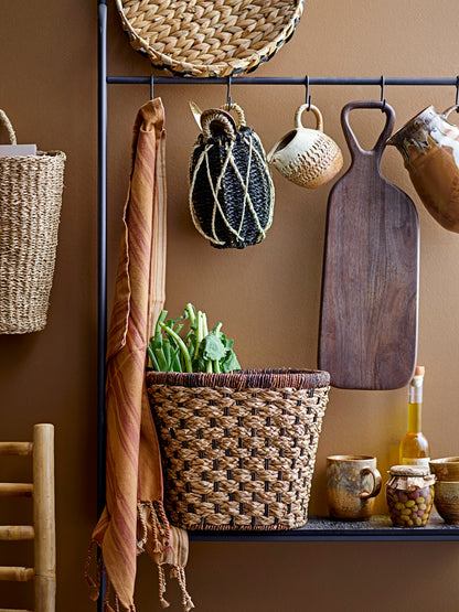 Karia Basket, Black, Seagrass