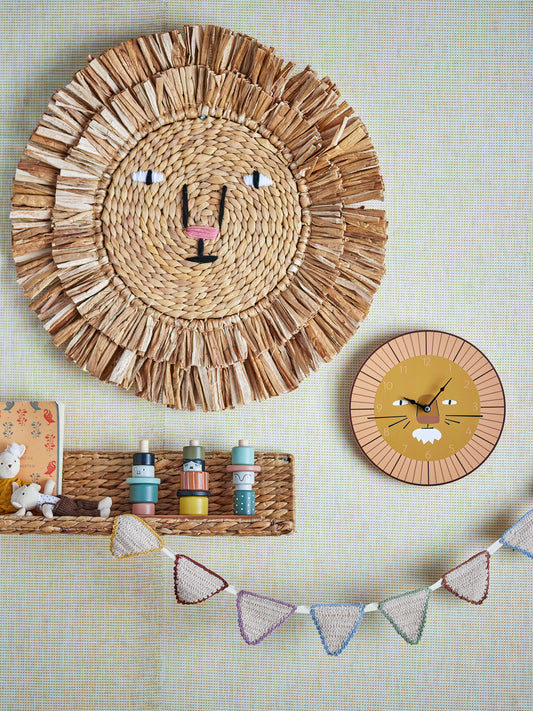 Harrison Wall Clock, Brown, MDF