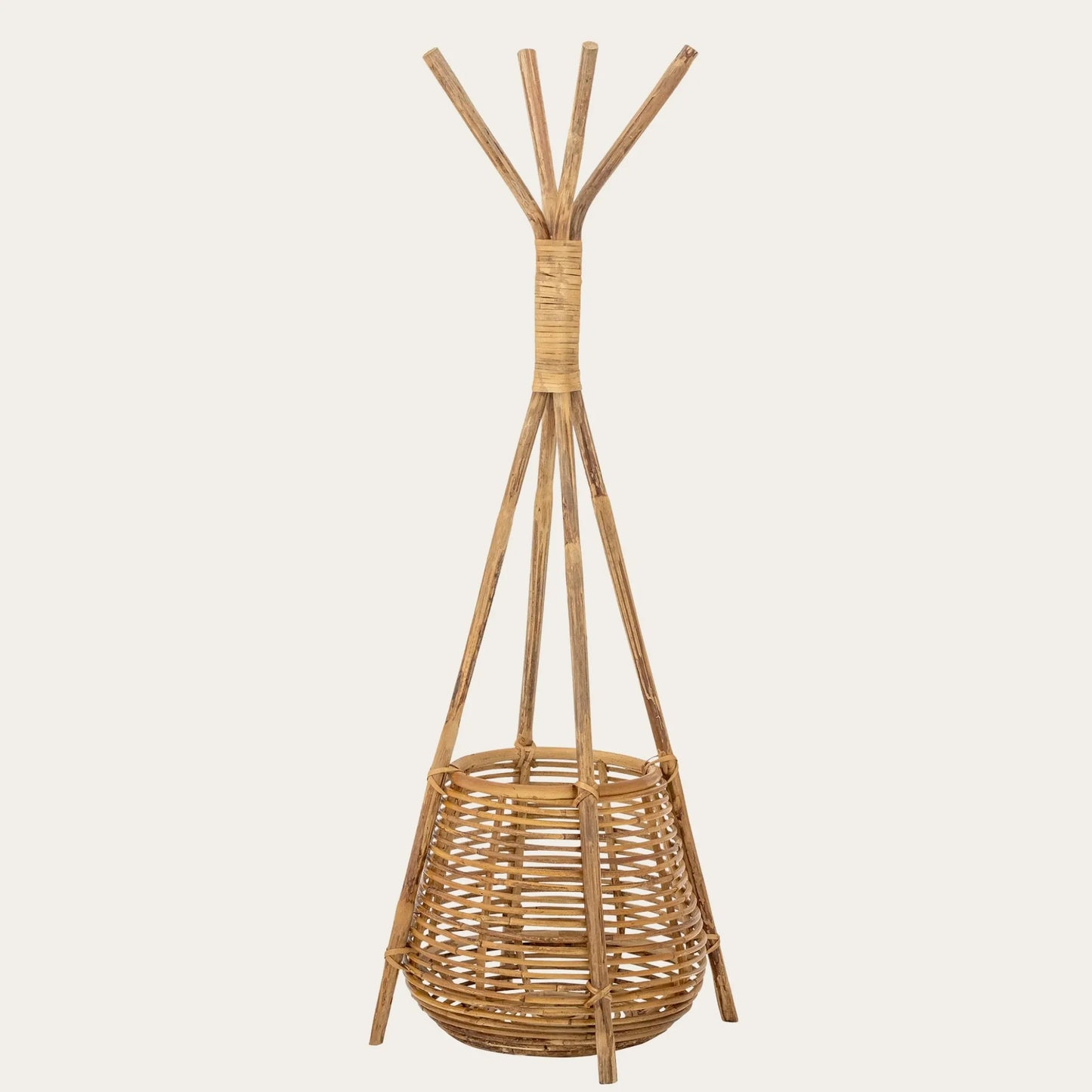 Salerno Coat Rack, Nature, Rattan