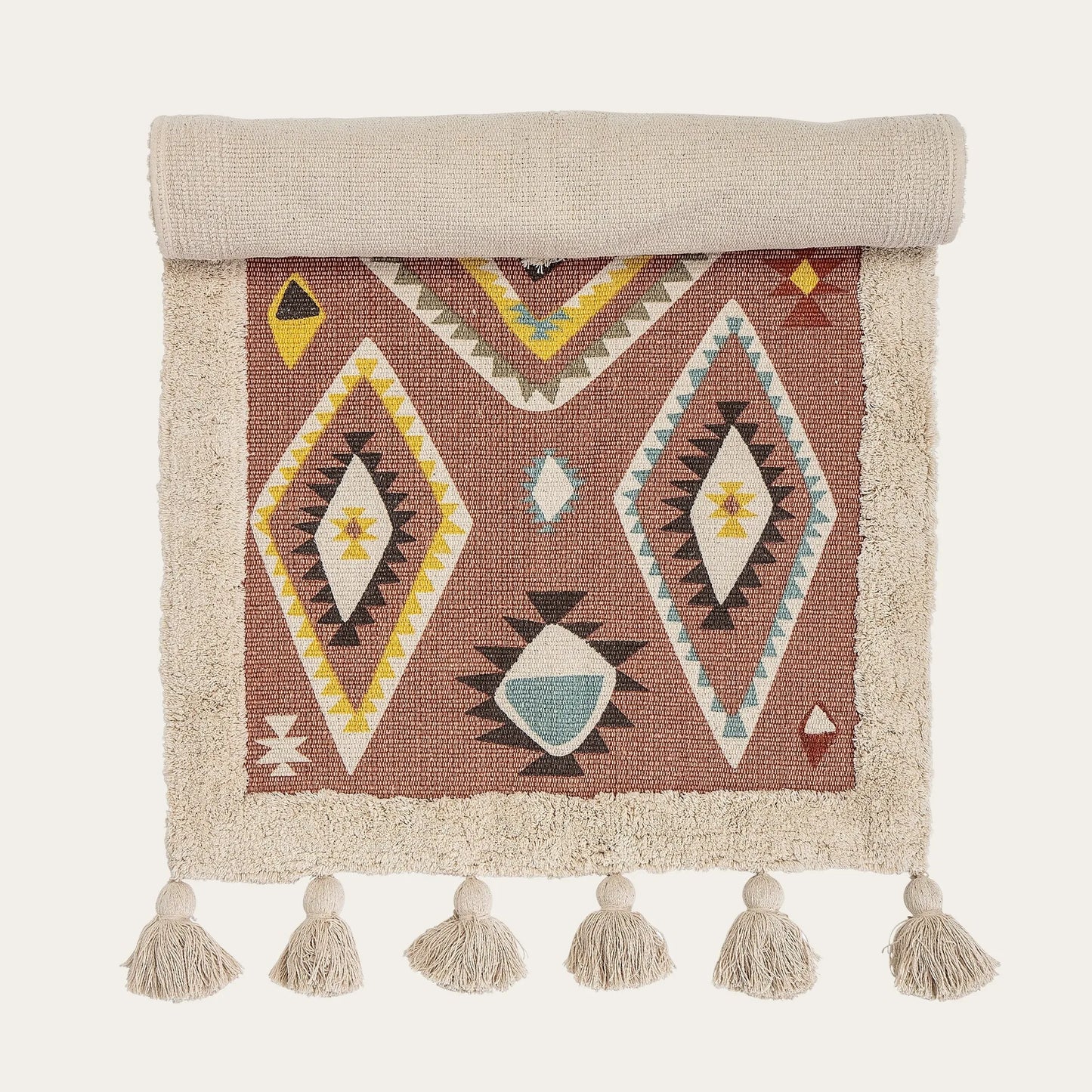 Lutz Rug, Brown, Cotton