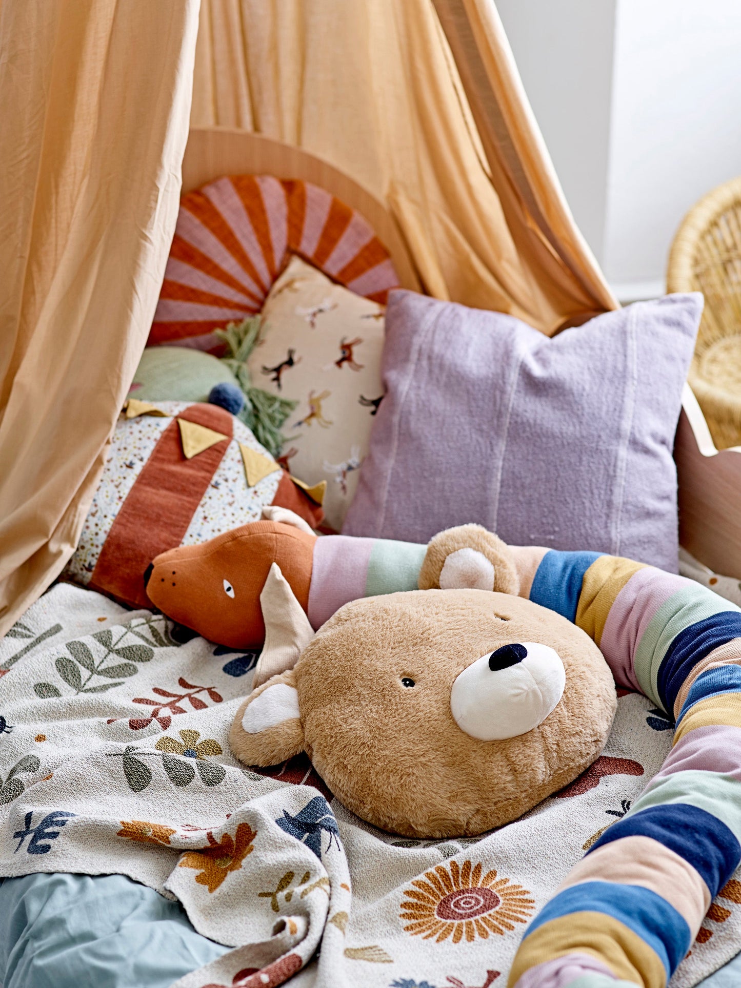Bryn Throw, Brown, Recycled Cotton