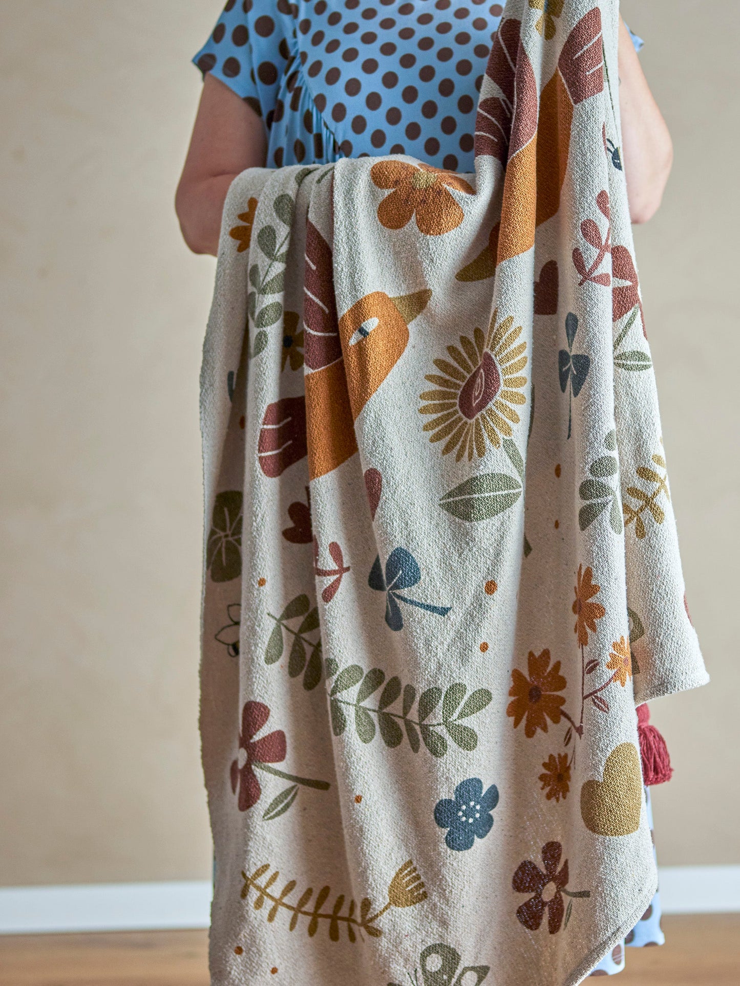 Bryn Throw, Brown, Recycled Cotton