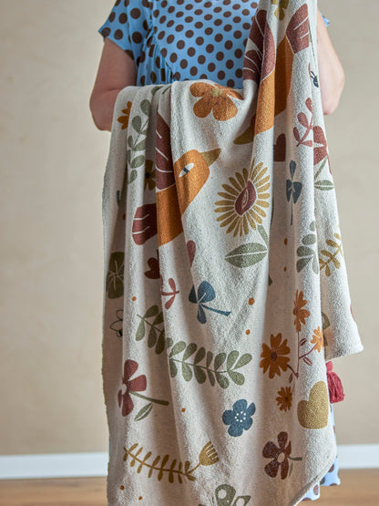 Bryn Throw, Brown, Recycled Cotton