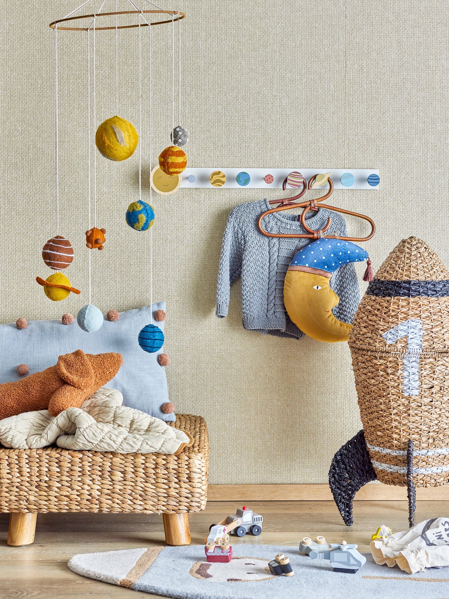 Cosmina Basket w/Lid, Nature, Seagrass