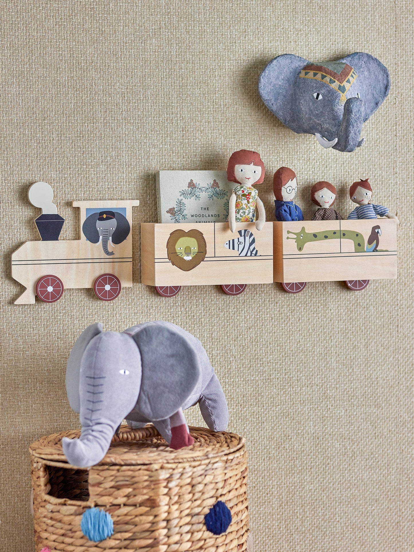 Elli Wall Decor, Grey, Paper Mache