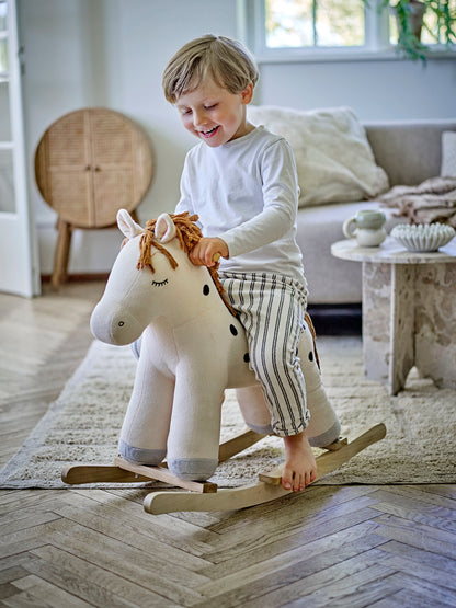 Merlen Rocking Toy, Horse, White, Polyester